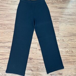 St John Knit black flat front pants